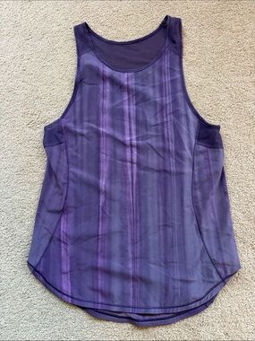 lululemon athletica Purple Striped Racerback Tank